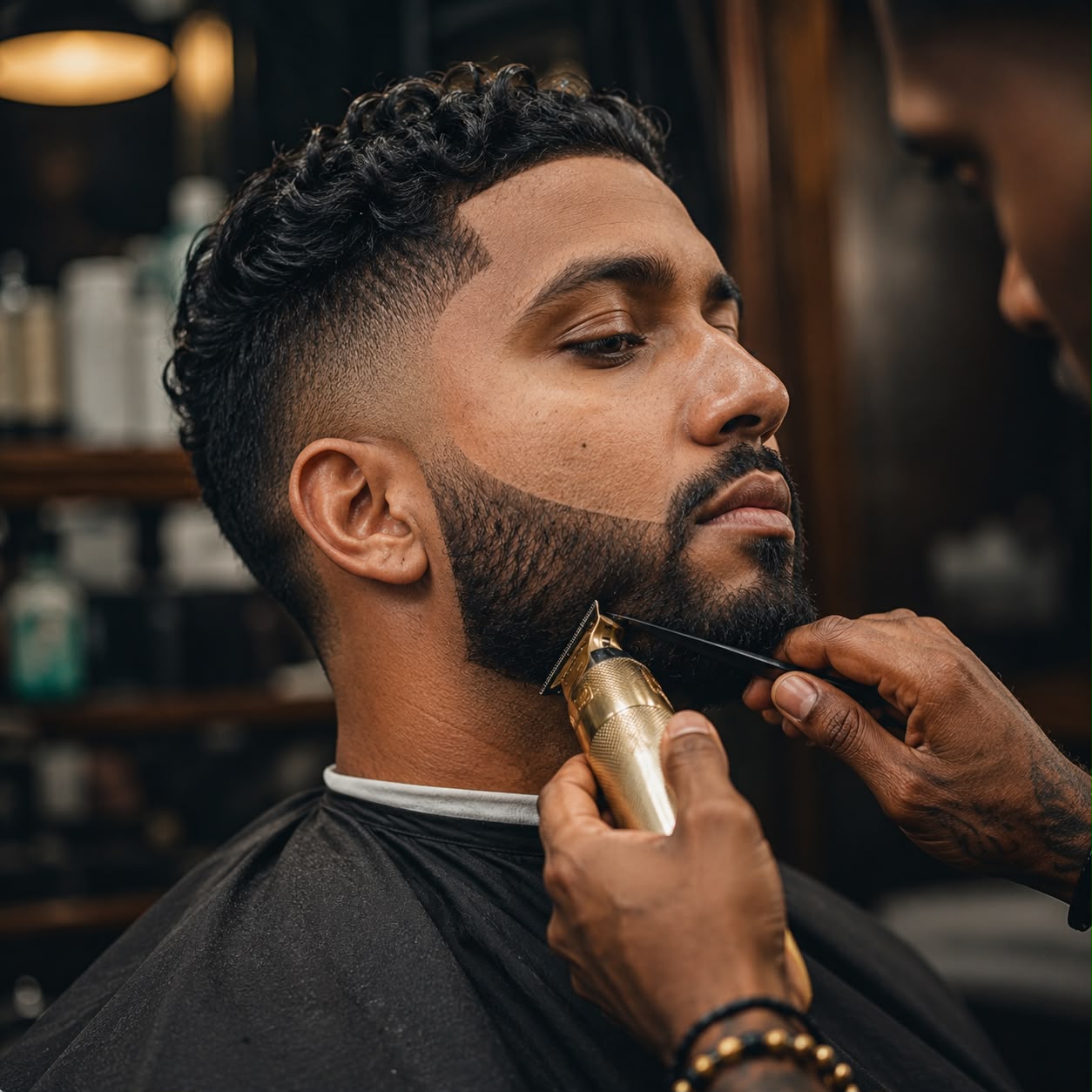 Clean fade haircut